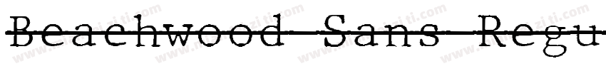 Beachwood Sans Regul字体转换